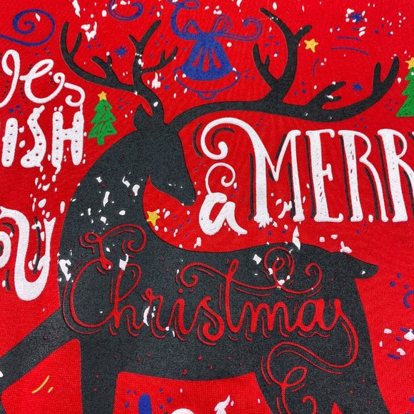 Ugly Christmas Sweater Men Large L Red Pull Over Jumper Sweatshirt XMAS New Year - Picture 3 of 11